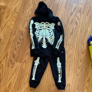 Cat & Jack Black Skeleton Hoodie and Pants Set